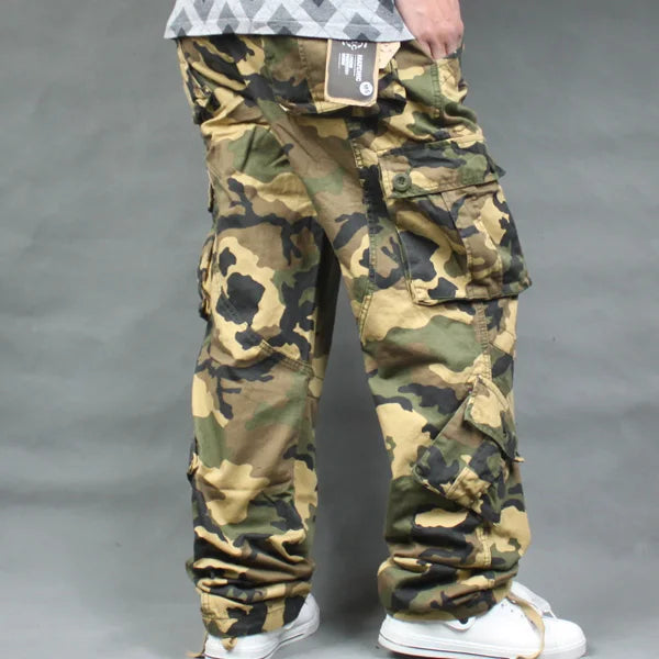 Tide Loose Plus Size 44 Cargo Pants Overalls Hip Hop Men's Cotton Trousers Hiphop Men Baggy Casual Male Bottoms Camouflage
