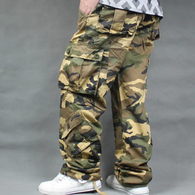 Tide Loose Plus Size 44 Cargo Pants Overalls Hip Hop Men's Cotton Trousers Hiphop Men Baggy Casual Male Bottoms Camouflage