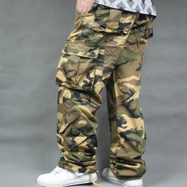 Tide Loose Plus Size 44 Cargo Pants Overalls Hip Hop Men's Cotton Trousers Hiphop Men Baggy Casual Male Bottoms Camouflage