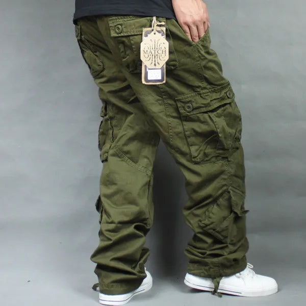 Tide Loose Plus Size 44 Cargo Pants Overalls Hip Hop Men's Cotton Trousers Hiphop Men Baggy Casual Male Bottoms Camouflage
