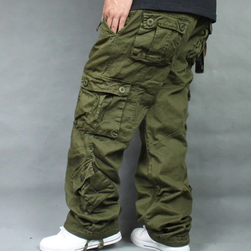 Tide Loose Plus Size 44 Cargo Pants Overalls Hip Hop Men's Cotton Trousers Hiphop Men Baggy Casual Male Bottoms Camouflage