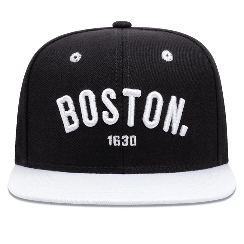 Fashion BOSTON Cap Men Women Adjustable Hip Hop Baseball Cap For Unisex Adult Outdoor Casual Sun Hat Cotton Snapback Hats